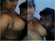 Tamil Wife Boobs Sucking and Fucking